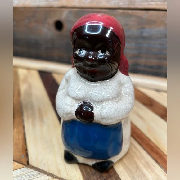 Vintage Aunt Jemima and Uncle Moses Salt Pepper Shakers Black Americana Chef - Picture 4 of 16